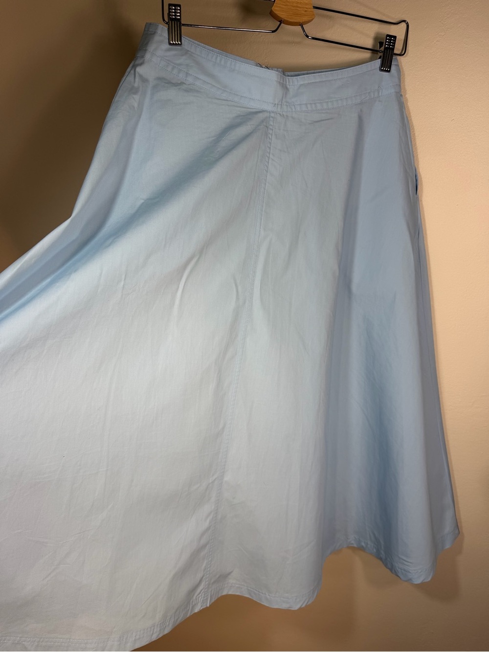 Banana Republic Pale Blue Button-Front Circle Skirt - Picture 6 of 8